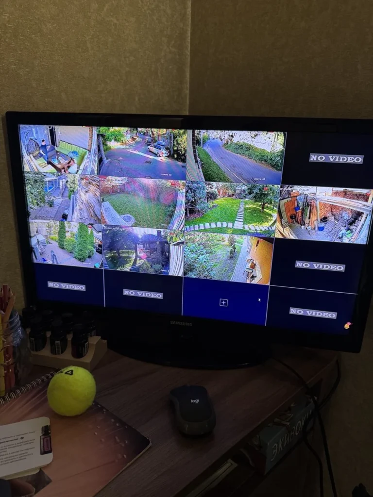 Установка камеры видеонаблюдения на частном доме в Алматы