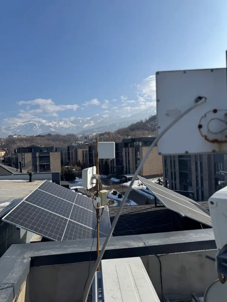 Проект усиления мобильной связи в ЖК Alatau Hills Алматы установка репитера KROKS стабильный интернет в квартире