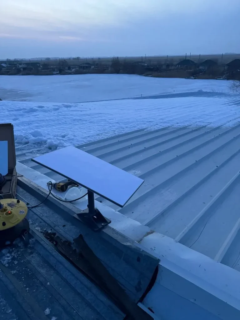 Монтаж и настройка Starlink в зоне отдыха Эко Аул быстрый интернет для базы отдыха и гостей