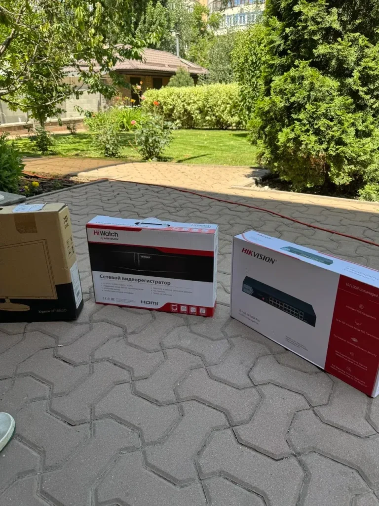 Установка системы видеонаблюдения в частном доме Алматы современные камеры и стабильное изображение