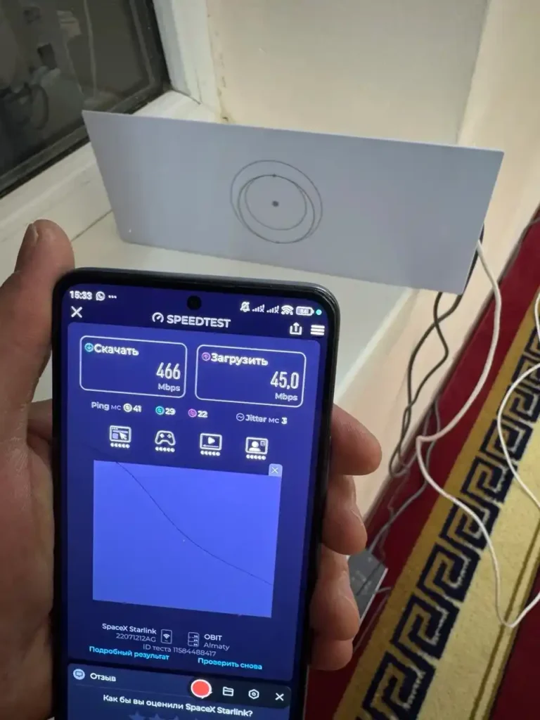 Установка Starlink и Wi-Fi в туристической зоне Ак-Булак возле Тургенских водопадов. Организация стабильного интернета для туристов, магазина и летней площадки.
