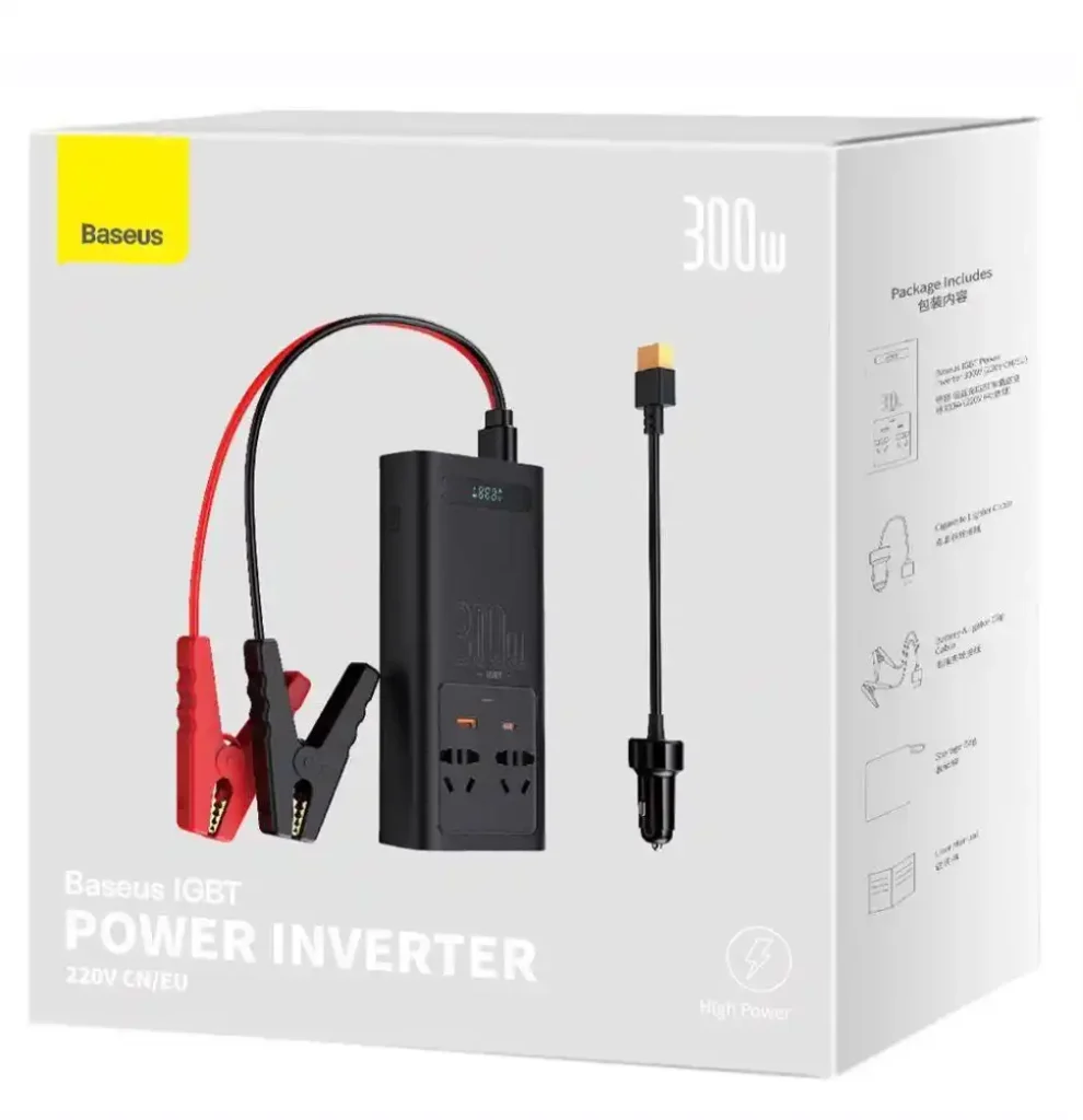 АВТОМОБИЛЬНЫЙ-ИНВЕРТОР-BASEUS-POWER-INVERTER-PRO-12V-220V-300W-ДЛЯ-STARLINK_